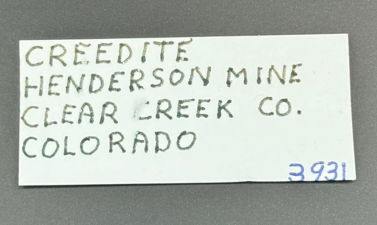 Creedite, Henderson mine, Clear Creek co, Colorado